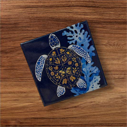 Sea Turtle Blue Magnet