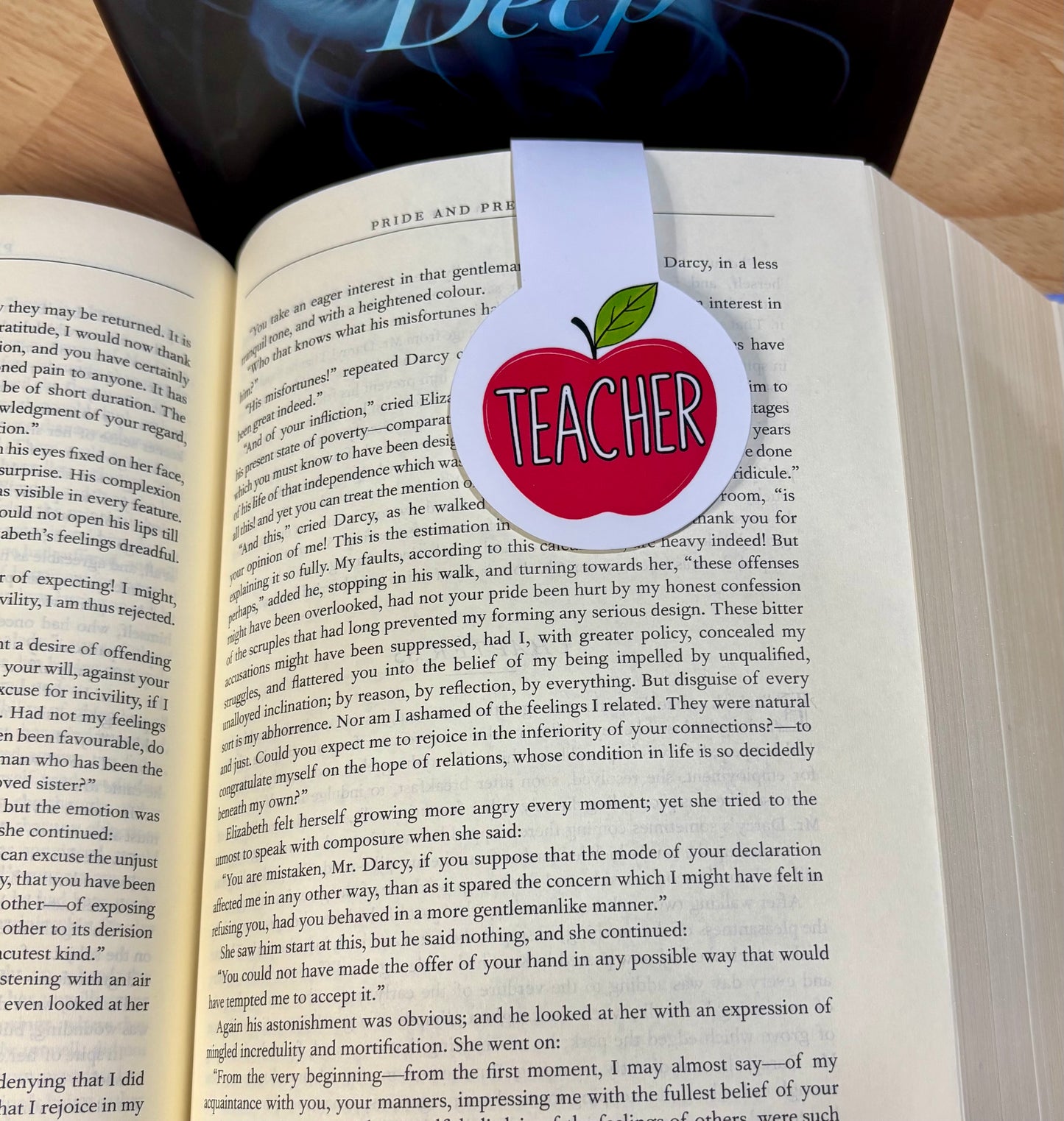 Teacher Apple Red Bookmark